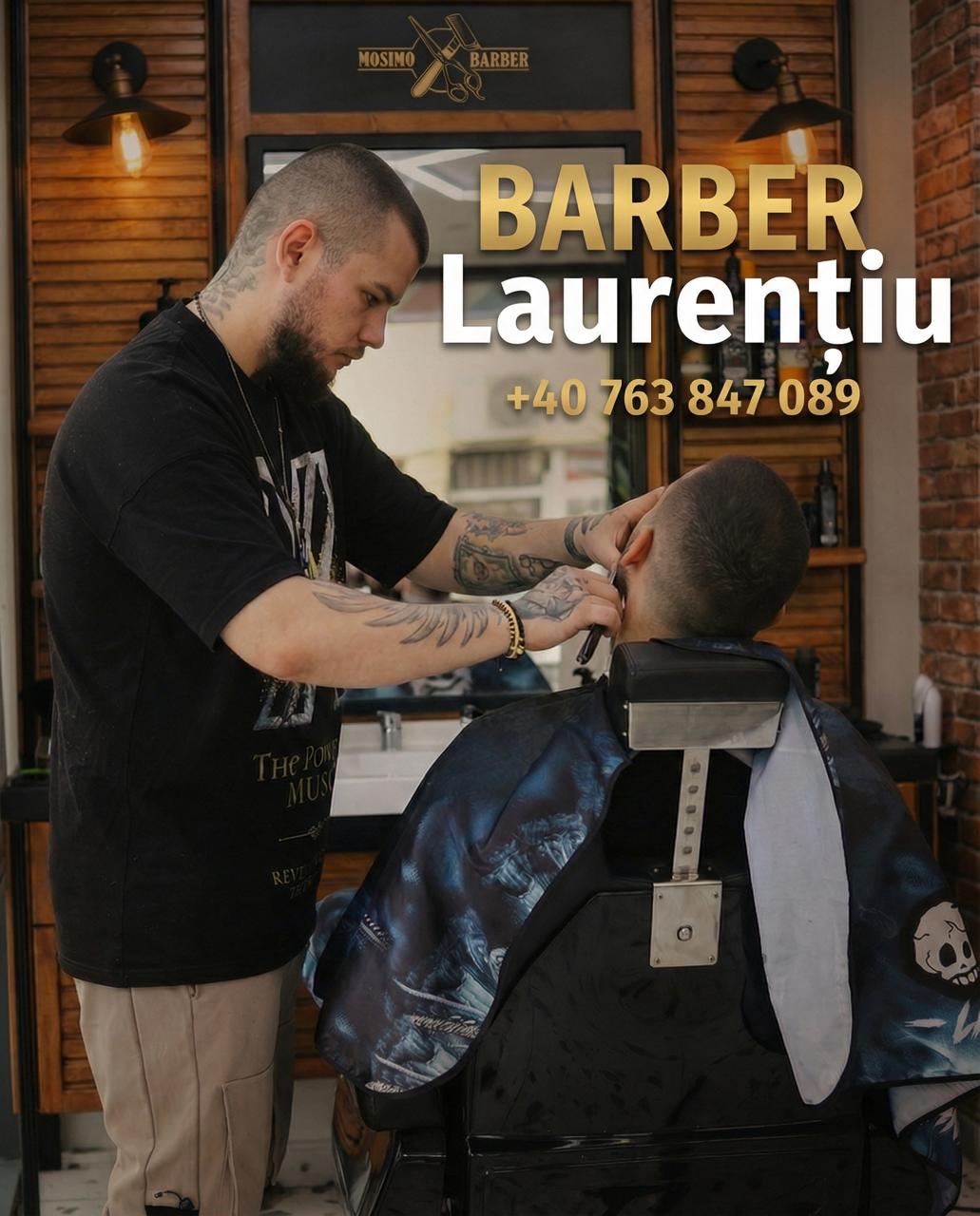 Design promo pentru barberul Laurențiu, reclamă vizuală pentru frizerie realizată de wsod.prod
