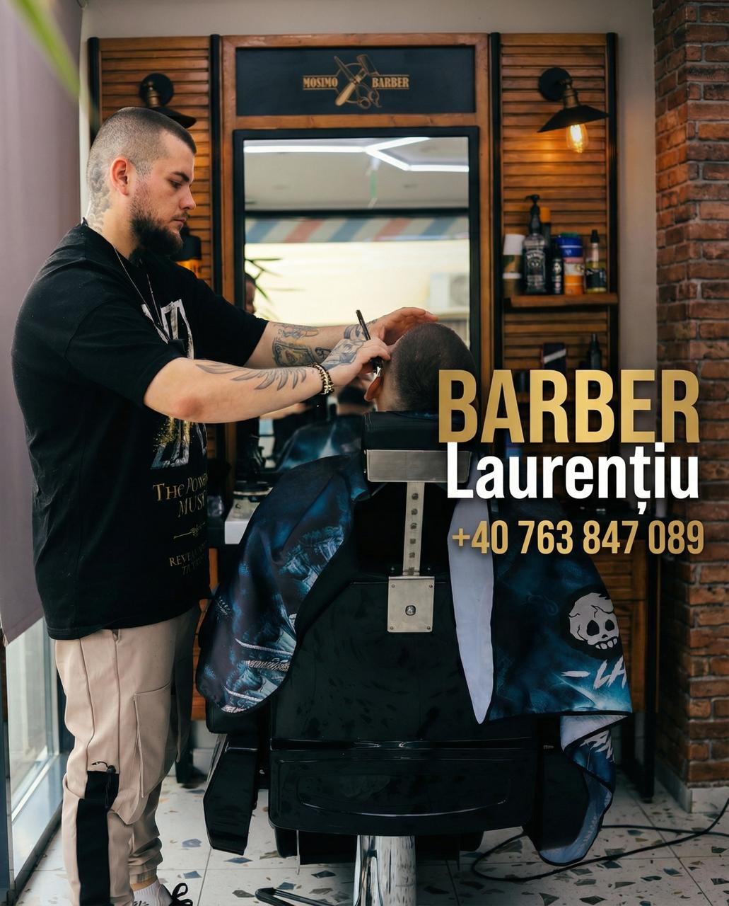Design promo pentru barberul Laurențiu, reclamă vizuală pentru frizerie realizată de wsod.prod