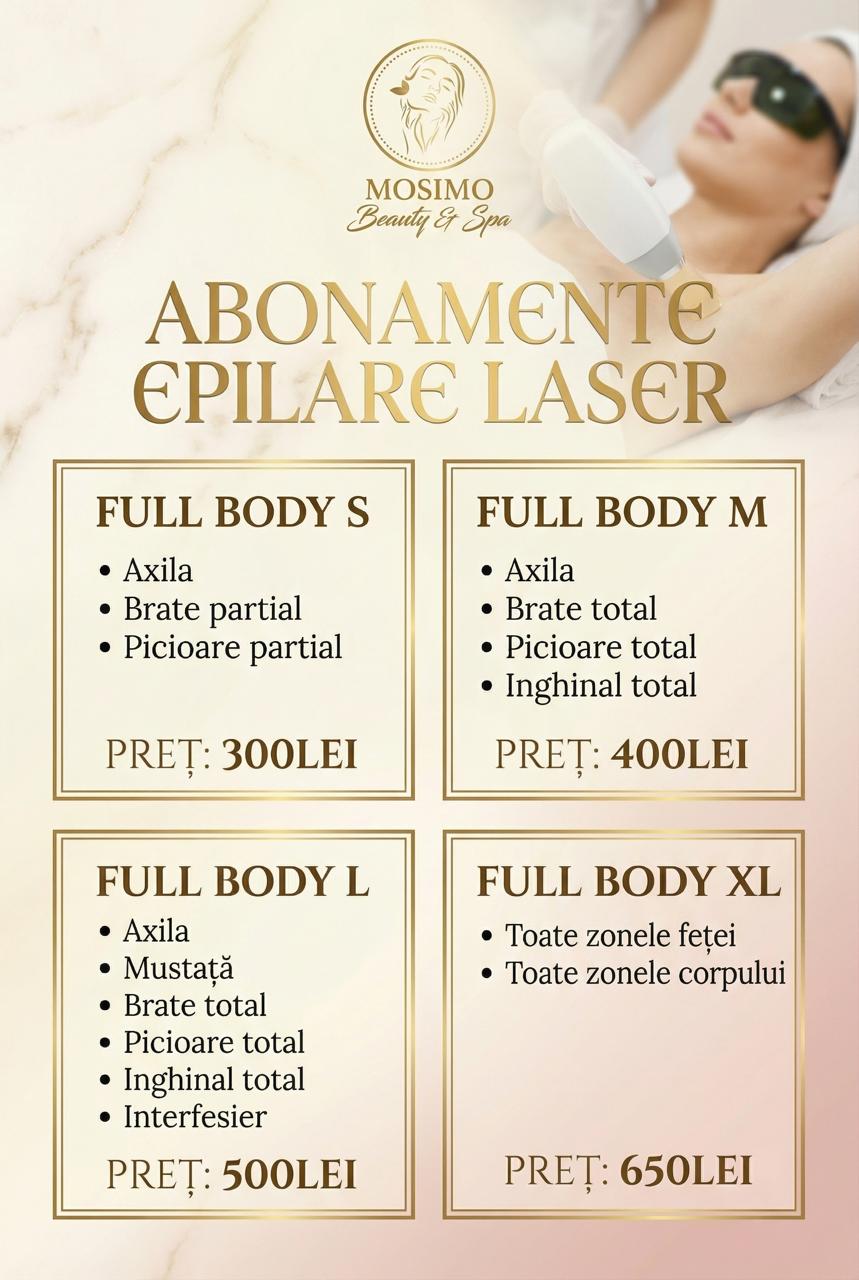 Design meniu pentru Mosimo Beauty Salon, realizat de wsod.prod