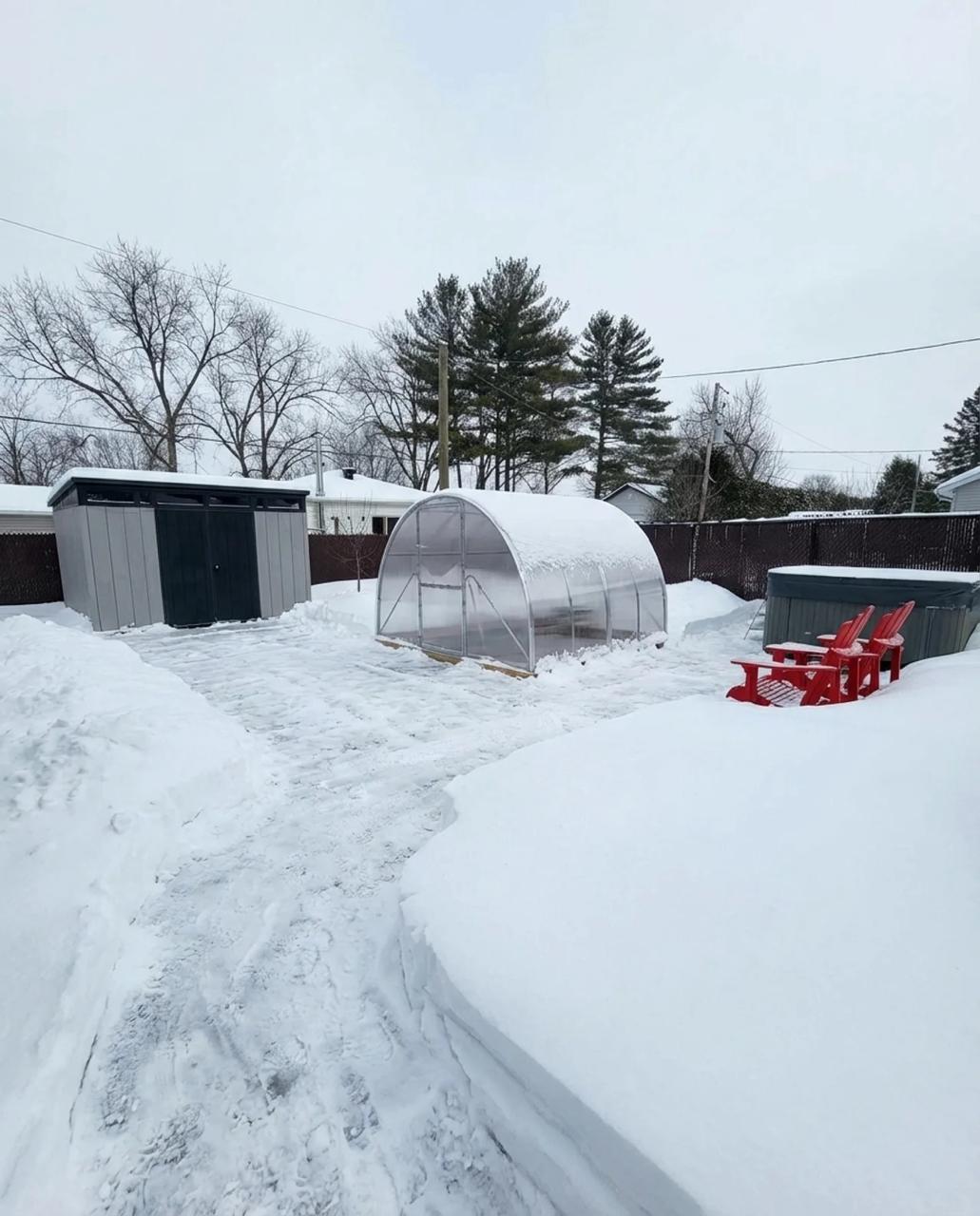 Seră integrată în spațiu real după instalare, vizualizare realistă produs realizată de WSOD.PROD pentru Polyhouse