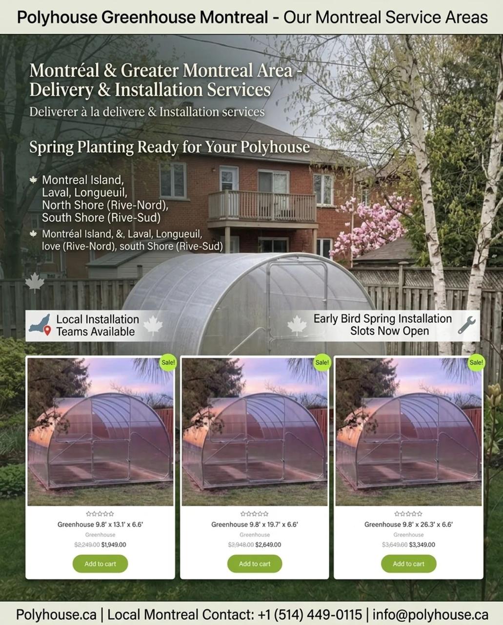 Grafică promoțională pentru Polyhouse Greenhouse Montreal realizată de WSOD.PROD