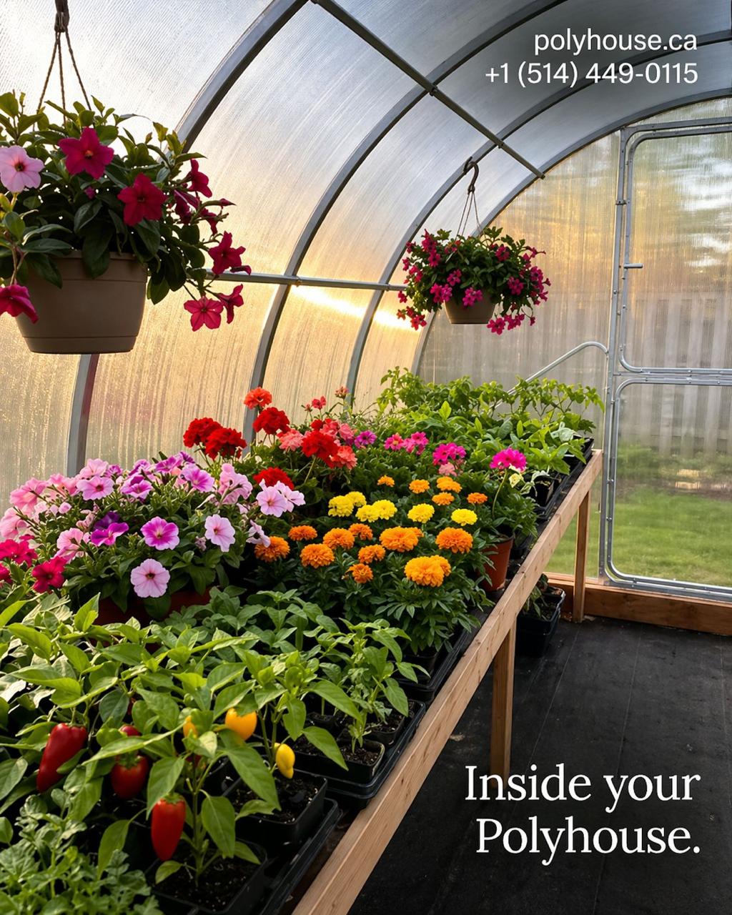 Vizual promoțional pentru interior de seră Polyhouse realizat de WSOD.PROD