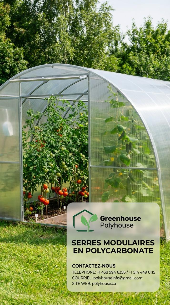 Grafică promoțională pentru seră de grădină Polyhouse realizată de WSOD.PROD