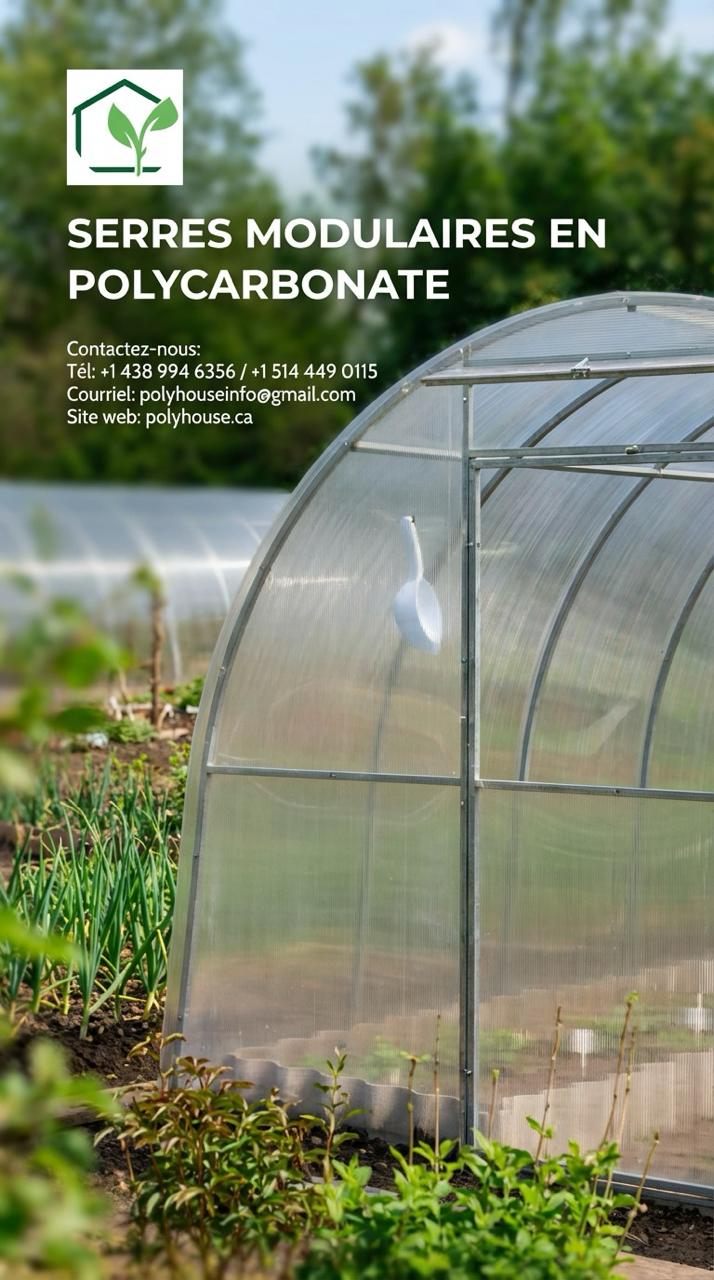 Grafică promoțională pentru seră de grădină Polyhouse realizată de WSOD.PROD